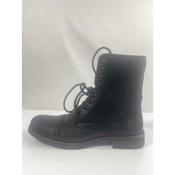 Steve Madden Boots Mens Size 8 Black Troopah-C Leather Combat Ankle New Box main image 5